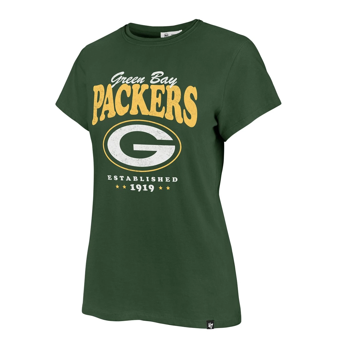 47 Brand Women's Green Bay Packers Rally Frankie T-Shirt Elm 1 47 Brand Women's Green Bay Packers Rally Frankie T-Shirt Elm