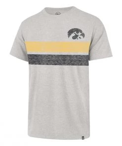 47 Brand Iowa Hawkeyes Bars T-Shirt Grey Heather