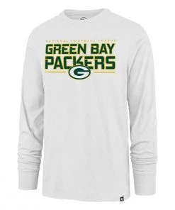 47 Brand Green Bay Packers Play Rival Long Sleeve Shirt White