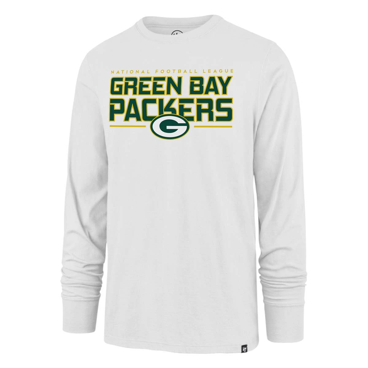 47 Brand Green Bay Packers Play Rival Long Sleeve Shirt White 3 47 Brand Green Bay Packers Play Rival Long Sleeve Shirt White - Image 3