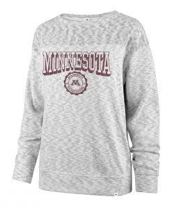 47 Brand Women's Minnesota Golden Gophers Ivy Block Crewneck Sweatshirt White