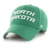 47 Brand North Dakota Fighting Hawks MVP Wordmark Hat Kelly Green