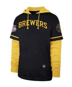 47 Brand Milwaukee Brewers Trifecta Shortstop Hoodie Navy -47 Brand Sales unnamed file 1158