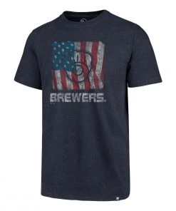 47 Brand Milwaukee Brewers Americana T-Shirt Navy