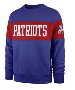 47 Brand New England Patriots Interstate Crewneck Royal