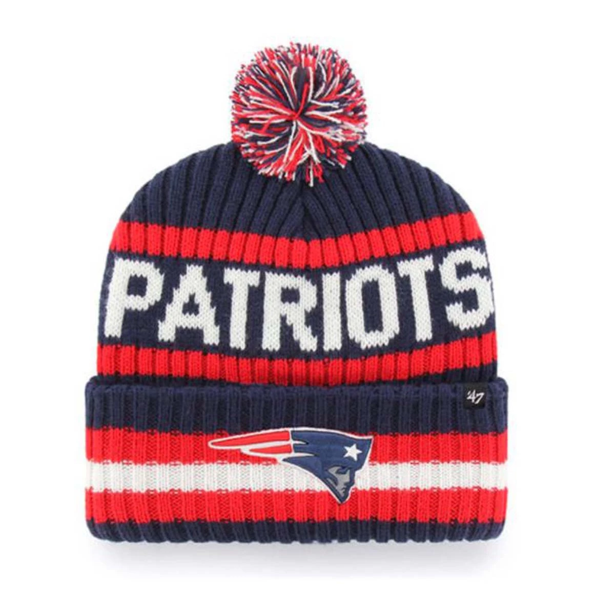 47 Brand New England Patriots Bering Beanie Navy 1 47 Brand New England Patriots Bering Beanie Navy