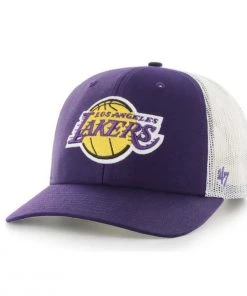 47 Brand Los Angeles Lakers Trucker Adjustable Hat Purple