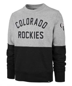 47 Brand Colorado Rockies Gibson Crewneck Sweatshirt Grey Heather/black