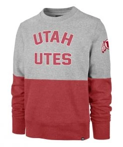 47 Brand Utah Utes Gibson Crewneck Sweatshirt Grey Heather