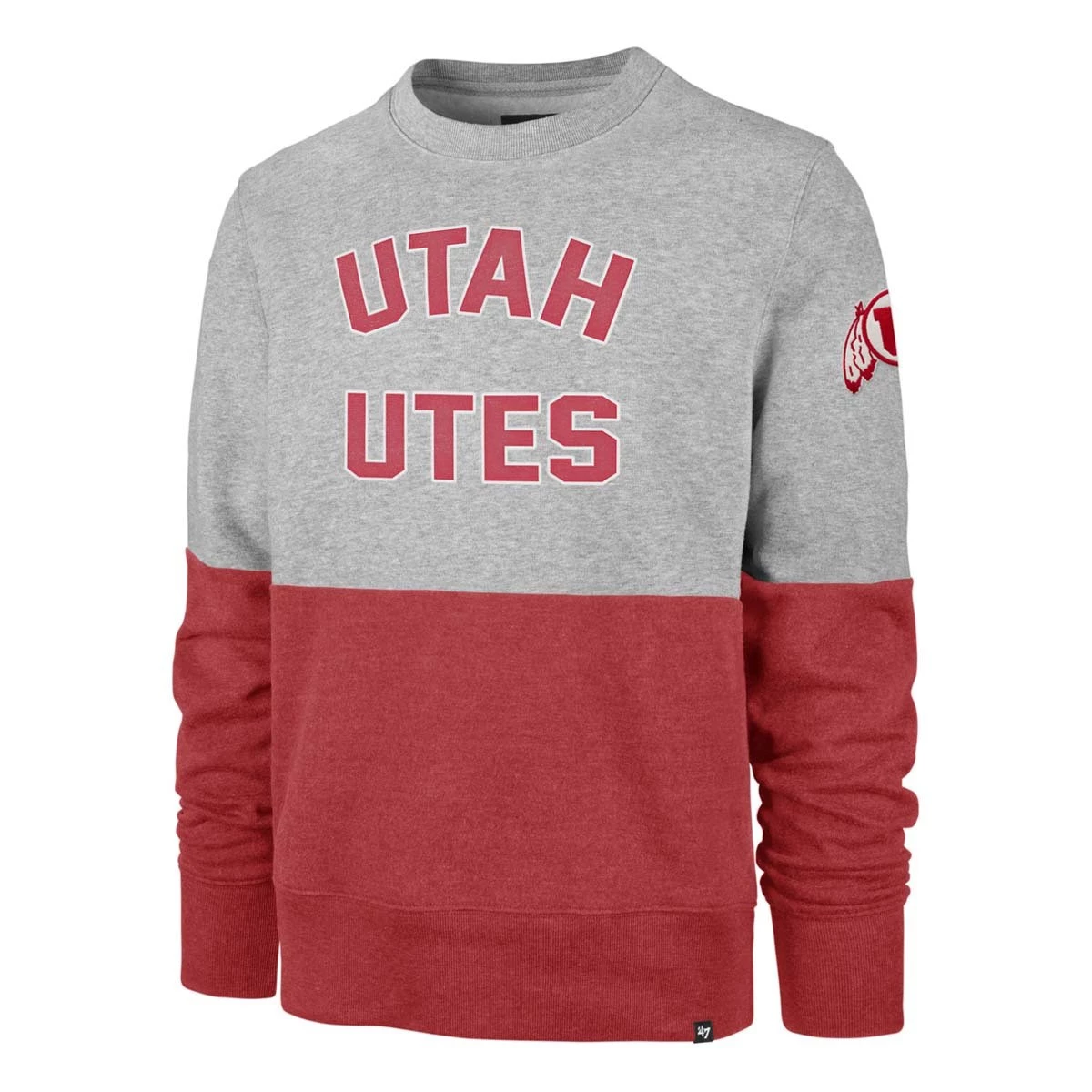 47 Brand Utah Utes Gibson Crewneck Sweatshirt Grey Heather 3 47 Brand Utah Utes Gibson Crewneck Sweatshirt Grey Heather - Image 3
