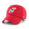 47 Brand Kansas Jayhawks Clean Up Hat Red