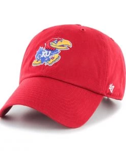 47 Brand Kansas Jayhawks Clean Up Hat Red