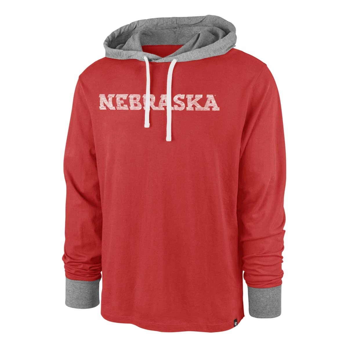 47 Brand Nebraska Cornhuskers Hooded Domino Long Sleeve Shirt Red 1 47 Brand Nebraska Cornhuskers Hooded Domino Long Sleeve Shirt Red