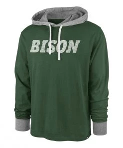 47 Brand North Dakota State Bison Hooded Domino Long Sleeve Shirt Dark Green -47 Brand Sales unnamed file 1431