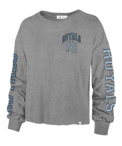 47 Brand Women's Kansas City Royals Parkway Ultra Max Long Sleeve Shirt Grey Heather -47 Brand Sales unnamed file 1444