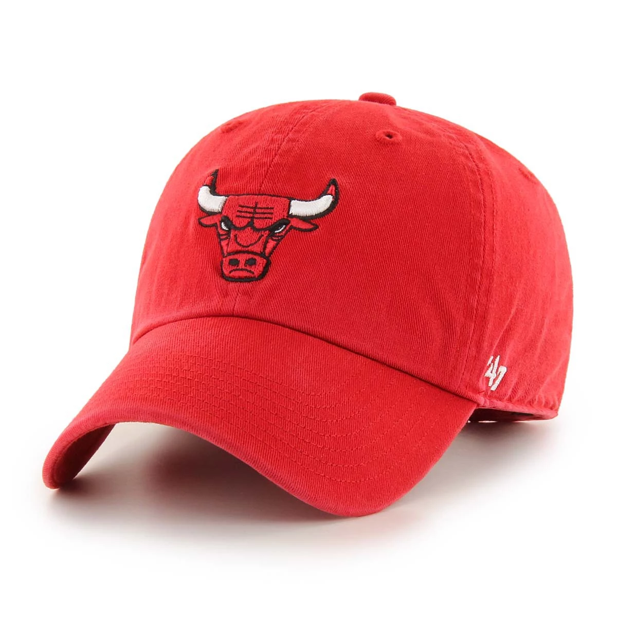 47 Brand Chicago Bulls Clean Up Adjustable Hat Red 3 47 Brand Chicago Bulls Clean Up Adjustable Hat Red - Image 3