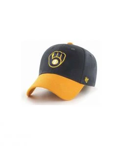 47 Brand Kids' Milwaukee Brewers Short Stack Hat Navy