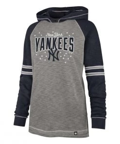 47 Brand Women's New York Yankees Glisten Hoodie Grey Heather