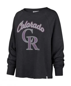 47 Brand Women's Colorado Rockies Sweetwater Kennedy Crewneck Sweatshirt Black