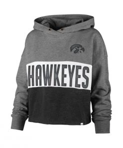 47 Brand Women's Iowa Hawkeyes Lizzy Hoodie Grey Heather
