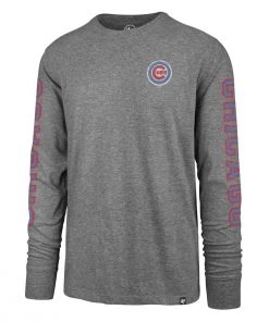 47 Brand Chicago Cubs Triple Threat Long Sleeve Shirt Grey Heather -47 Brand Sales unnamed file 1785