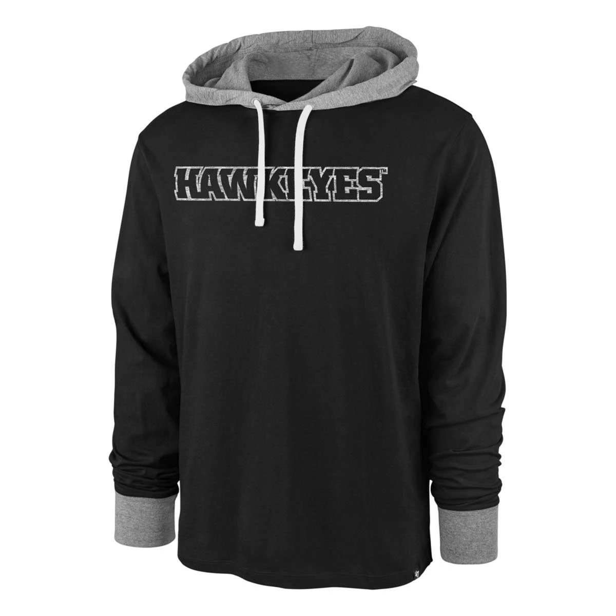 47 Brand Iowa Hawkeyes Hooded Domino Long Sleeve Shirt Black 3 47 Brand Iowa Hawkeyes Hooded Domino Long Sleeve Shirt Black - Image 3
