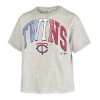 47 Brand Women's Minnesota Twins Aurora Tubular Cropped T-Shirt Dune