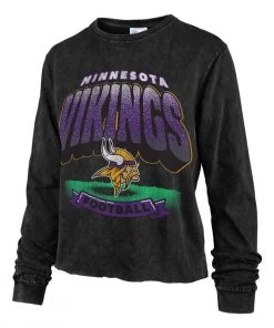 47 Brand Women's Minnesota Vikings Indio Crop Top Black