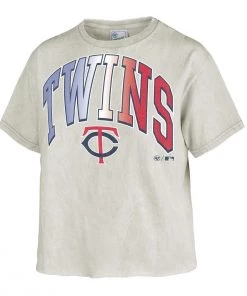 47 Brand Women's Minnesota Twins Aurora Tubular Cropped T-Shirt Dune -47 Brand Sales unnamed file 21