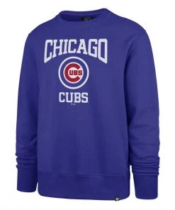 47 Brand Chicago Cubs Team Headline Crewneck Sweatshirt Royal