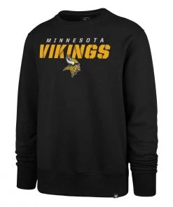 47 Brand Minnesota Vikings Traction Crewneck Sweatshirt Black