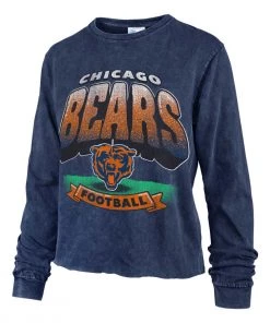 47 Brand Women's Chicago Bears Indio Crop Top Navy