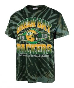 47 Brand Green Bay Packers Brickhouse Tubular Tie Dye T-Shirt