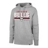47 Brand Chicago Bulls Stripe Headline Hoodie Grey Heather