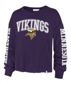 47 Brand Women's Minnesota Vikings Parkway Long Sleeve Shirt Purple