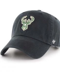 47 Brand Milwaukee Bucks Cleanup Adjustable Hat Black