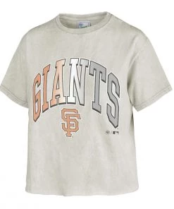 47 Brand Women's San Francisco Giants Aurora Tubular Cropped T-Shirt Dune -47 Brand Sales unnamed file 583