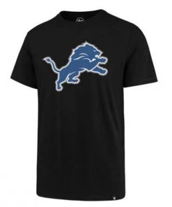 47 Brand Detroit Lions Super Rival Imprint T-Shirt Black