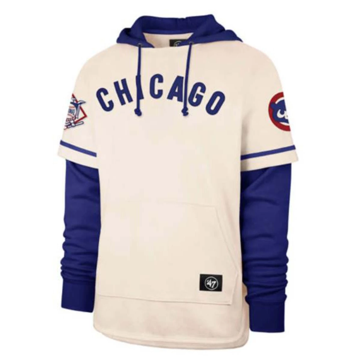 47 Brand Chicago Cubs Shortstop Hoodie Cream 1 47 Brand Chicago Cubs Shortstop Hoodie Cream