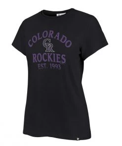 47 Brand Women's Colorado Rockies Fade Up Frankie T-Shirt Black