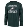 47 Brand Philadelphia Eagles Line Rush Long Sleeve Shirt Green