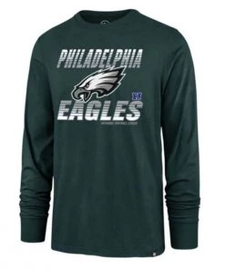 47 Brand Philadelphia Eagles Line Rush Long Sleeve Shirt Green