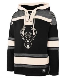 47 Brand Milwaukee Bucks Nightvision Lacer Hoodie Black