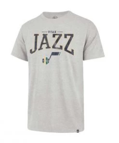 47 Brand Utah Jazz Full Rush Wordmark T-Shirt Grey Heather