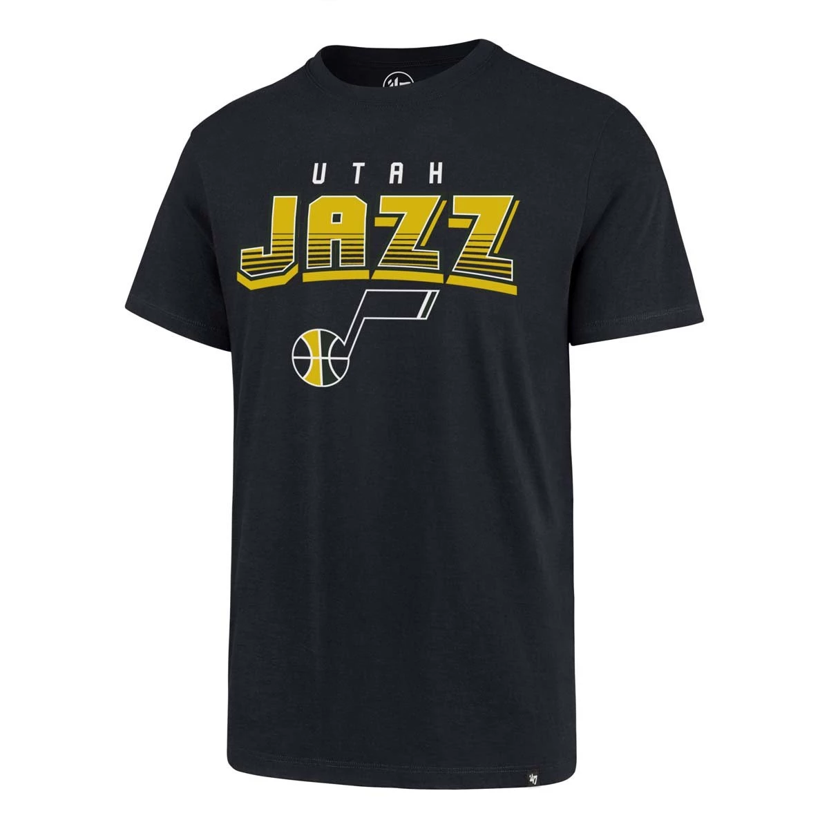 47 Brand Utah Jazz Court Press Super Rival T-Shirt Navy 1 47 Brand Utah Jazz Court Press Super Rival T-Shirt Navy