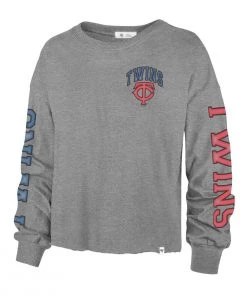 47 Brand Women's Minnesota Twins Parkway Ultra Max Long Sleeve Shirt Grey Heather -47 Brand Sales unnamed file 836