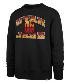47 Brand Utah Jazz City Edition Fade Crewneck Sweatshirt Black