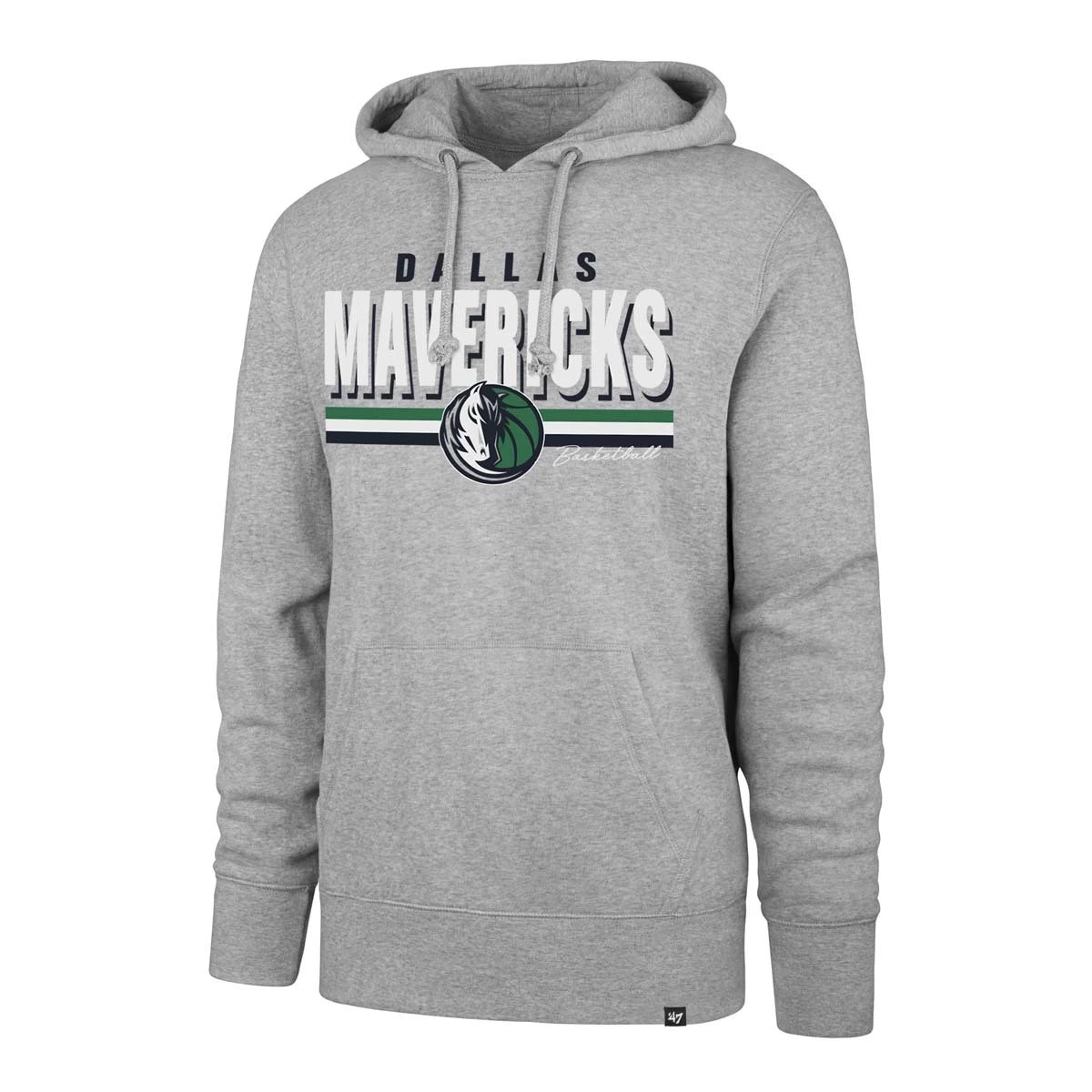 47 Brand Dallas Mavericks City Edition Stripe Headline Hoodie Grey Heather 3 47 Brand Dallas Mavericks City Edition Stripe Headline Hoodie Grey Heather - Image 3