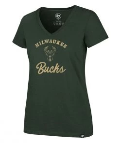 47 Brand Women's Milwaukee Bucks Script Rival T-Shirt Green