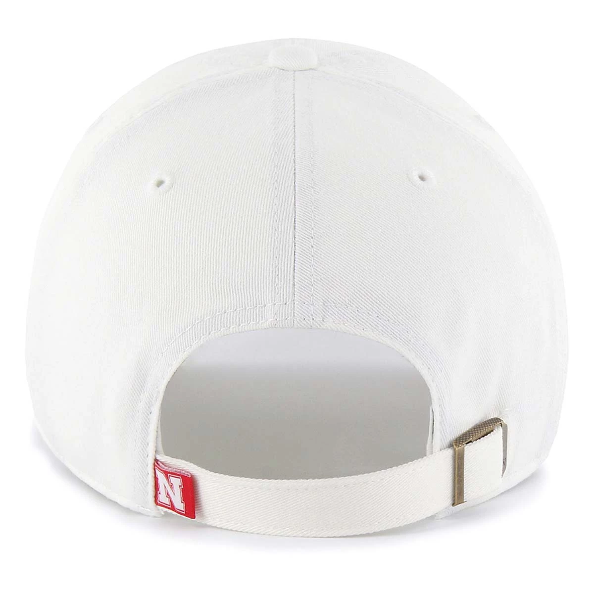 47 Brand Nebraska Cornhuskers Script Cleanup Hat White 3 47 Brand Nebraska Cornhuskers Script Cleanup Hat White - Image 3